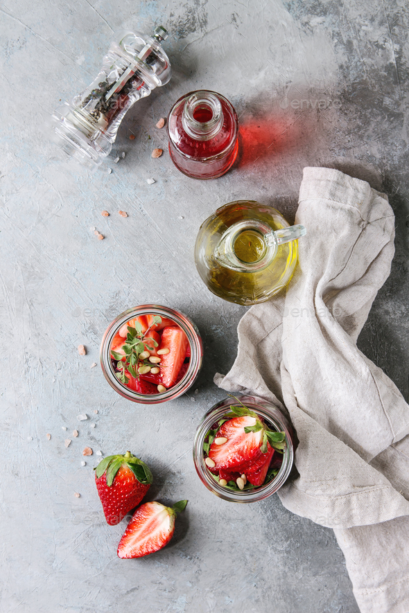 Beetroot and strawberry salad - Stock Photo - Images