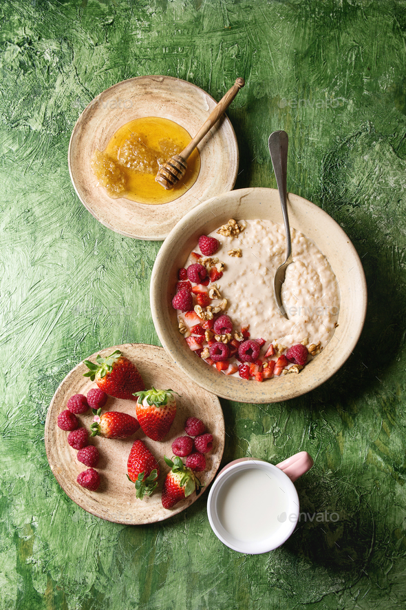 Rice porrige with berries - Stock Photo - Images