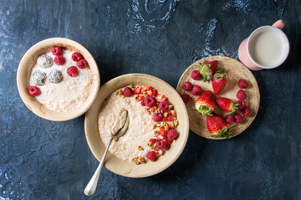 Rice porrige with berries - Stock Photo - Images