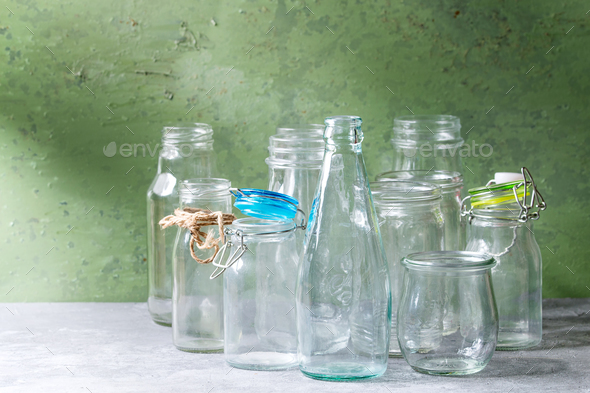 Empty glass bottles - Stock Photo - Images