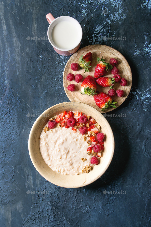 Rice porrige with berries - Stock Photo - Images
