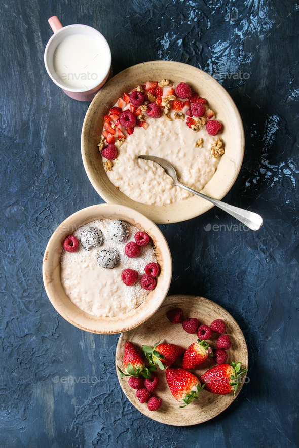 Rice porrige with berries - Stock Photo - Images