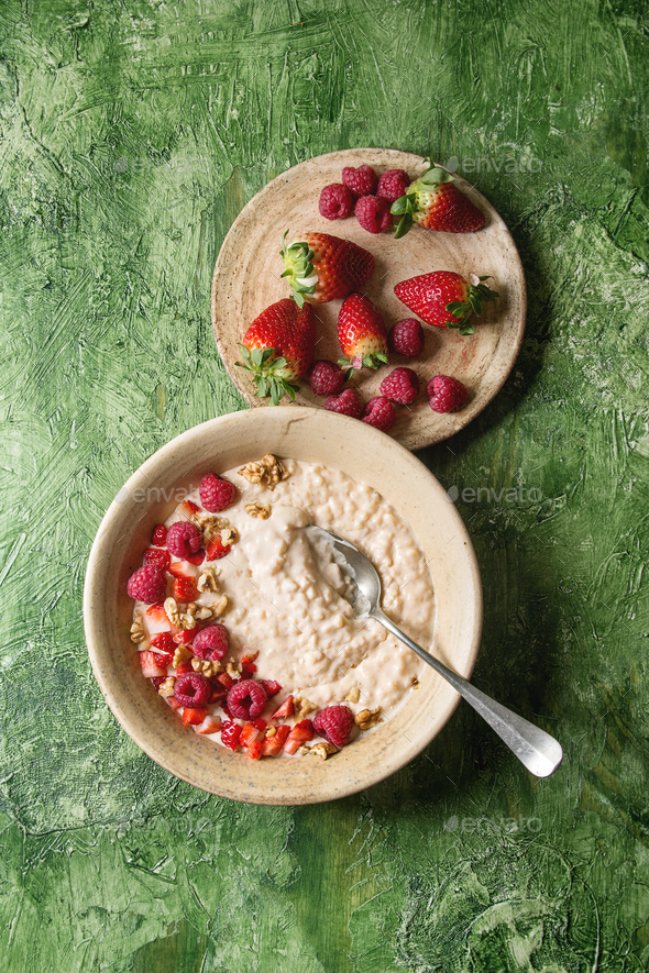 Rice porrige with berries - Stock Photo - Images