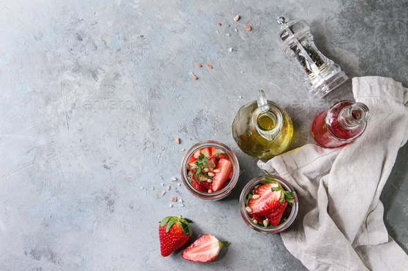Beetroot and strawberry salad - Stock Photo - Images