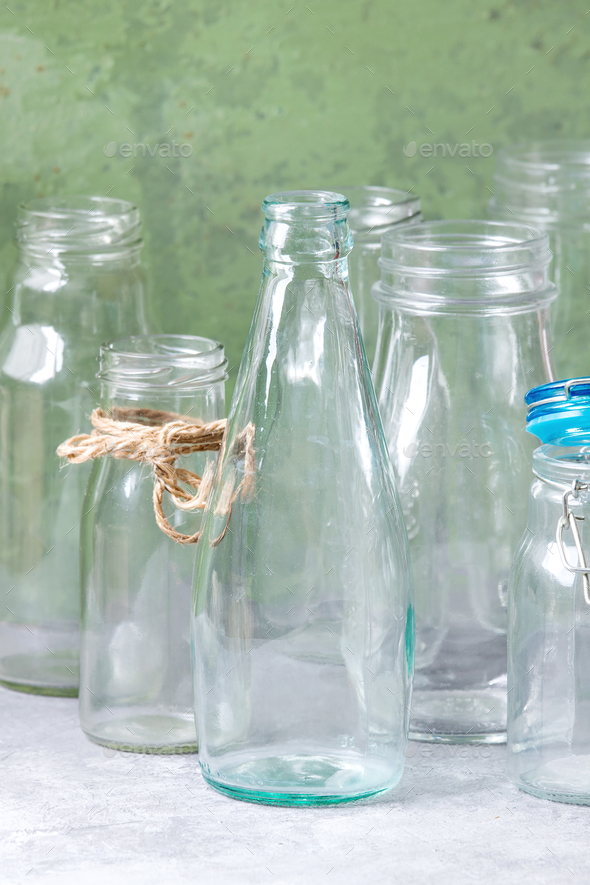 Empty glass bottles - Stock Photo - Images