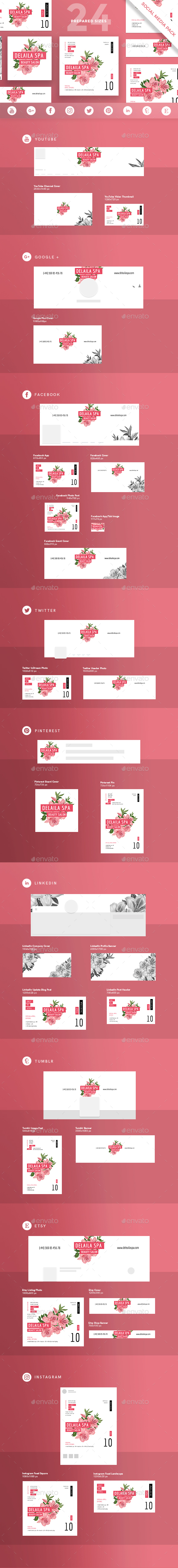 Beauty Salon Social Media Pack - Miscellaneous Social Media