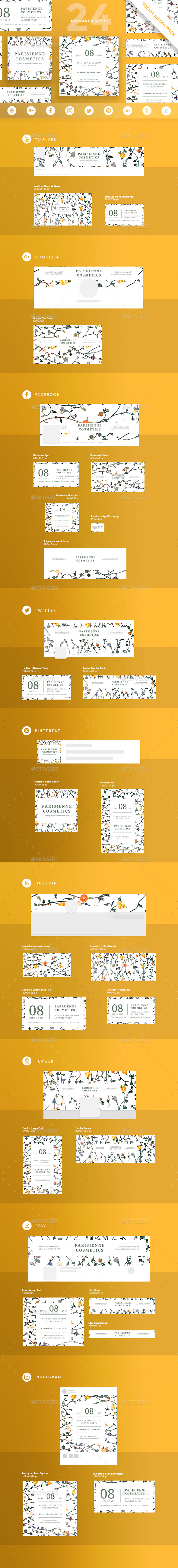 Cosmetics Collection Social Media Pack - Miscellaneous Social Media