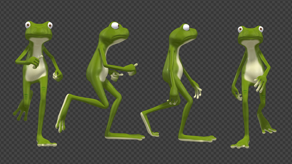 Frog 3d Character - Walk And Run (4-Pack)
