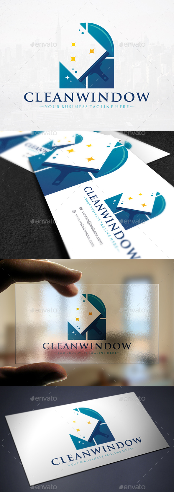 Cleaning Glass Logo Design - Company Logo Templates