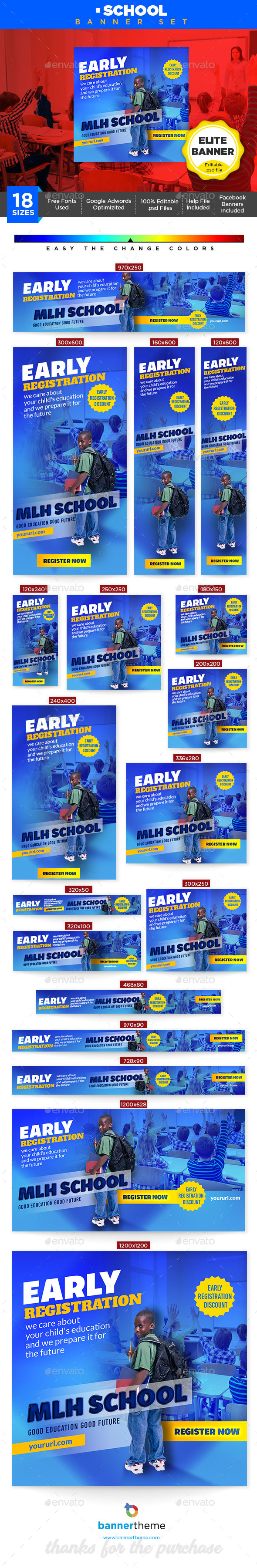 School Banner - Banners & Ads Web Elements