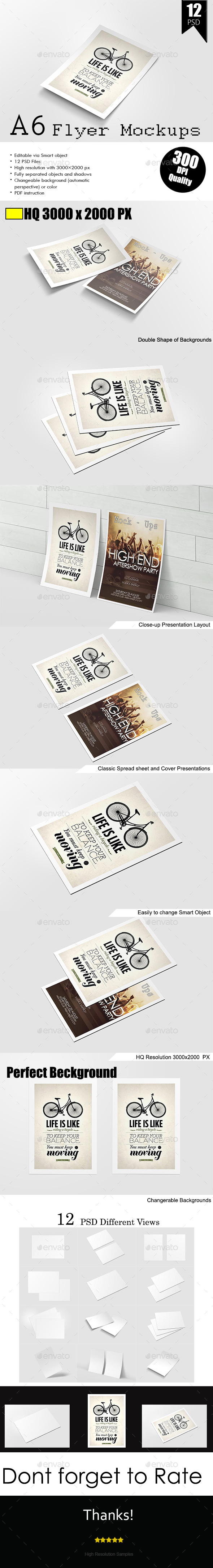 A6 Flyer / Poster Mock-Up