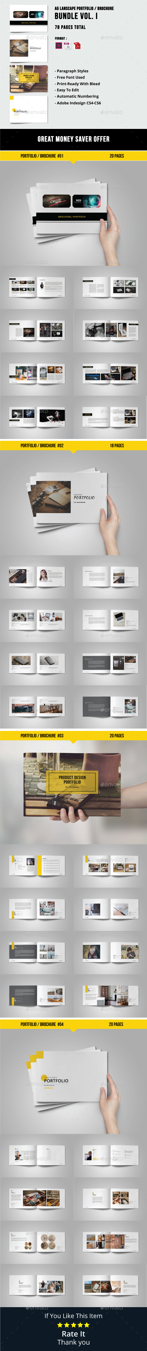 A5 Lanscape Portfolio / Brochure Bundle - Portfolio Brochures