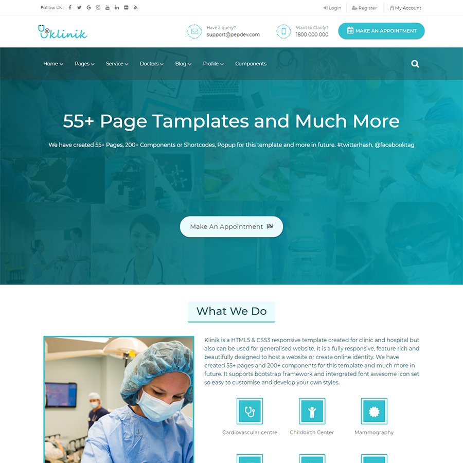 Klinik - Html5 & Css3 Responsive Template For Clinic, Doctor & Hospital 