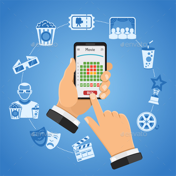 Online Cinema Ticket Order Concept - Media Technology