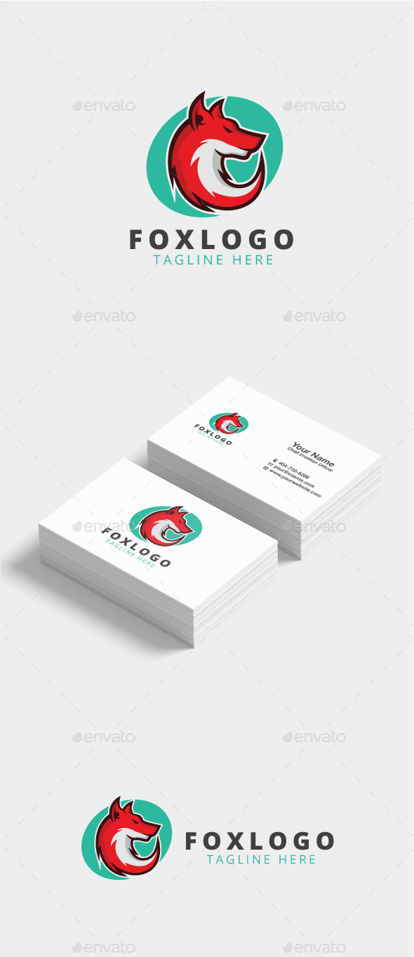 Circle Fox Logo - Animals Logo Templates