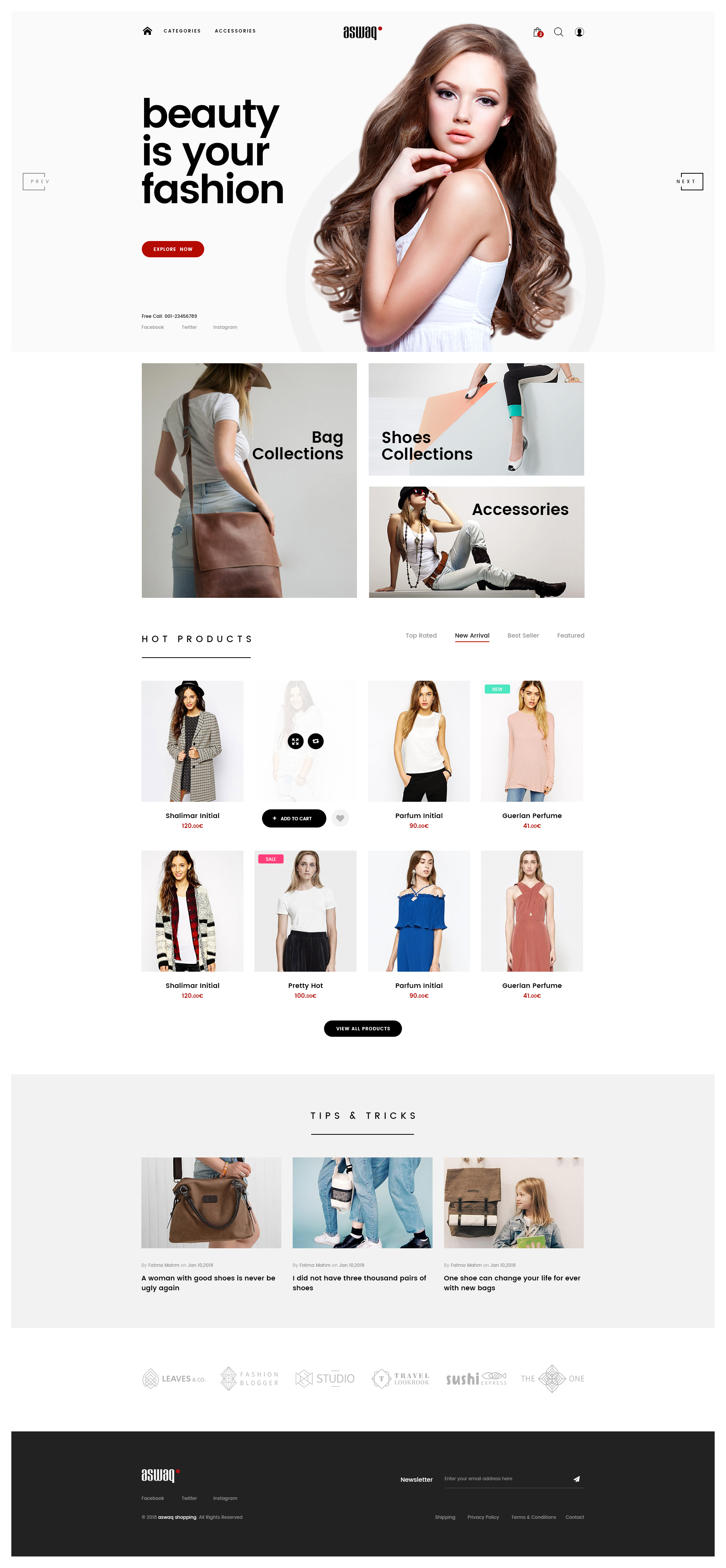 Aswaq - Minimal WooCommerce PSD Template by creative-wp | ThemeForest