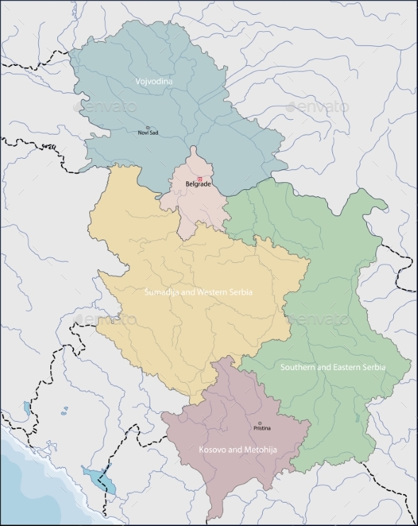 Map of Serbia - Miscellaneous Vectors