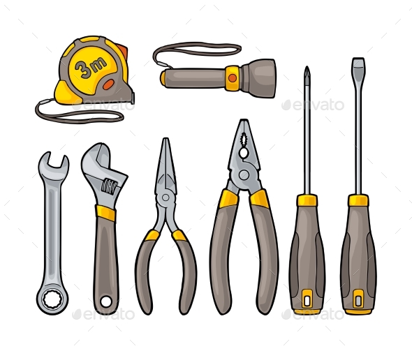 Set Hardware Tools. Vector Engraving - Miscellaneous Vectors