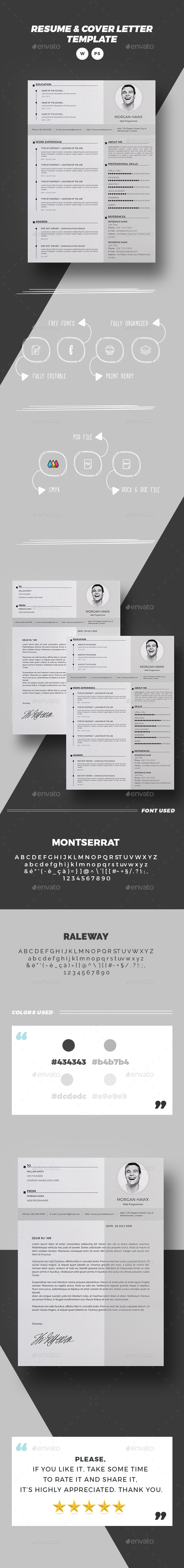 gray resume - Resumes Stationery