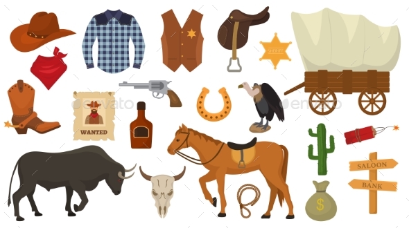 Wild West Vector Western Cowboy or Sheriff Signs - Miscellaneous Vectors
