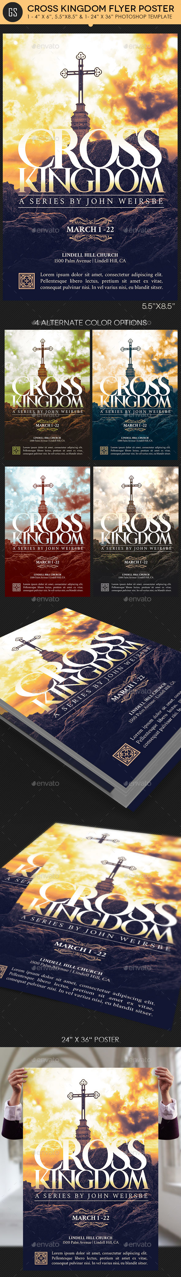 Cross Kingdom Flyer Poster Template - Church Flyers