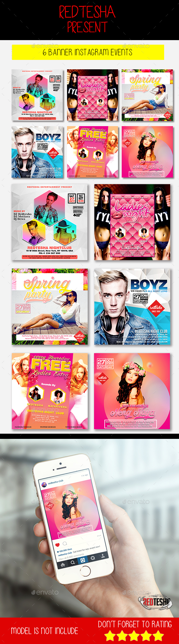 Instagram Banner Events - Banners & Ads Web Elements
