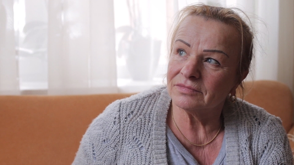 Portrait of Thoughtful Senior Woman.