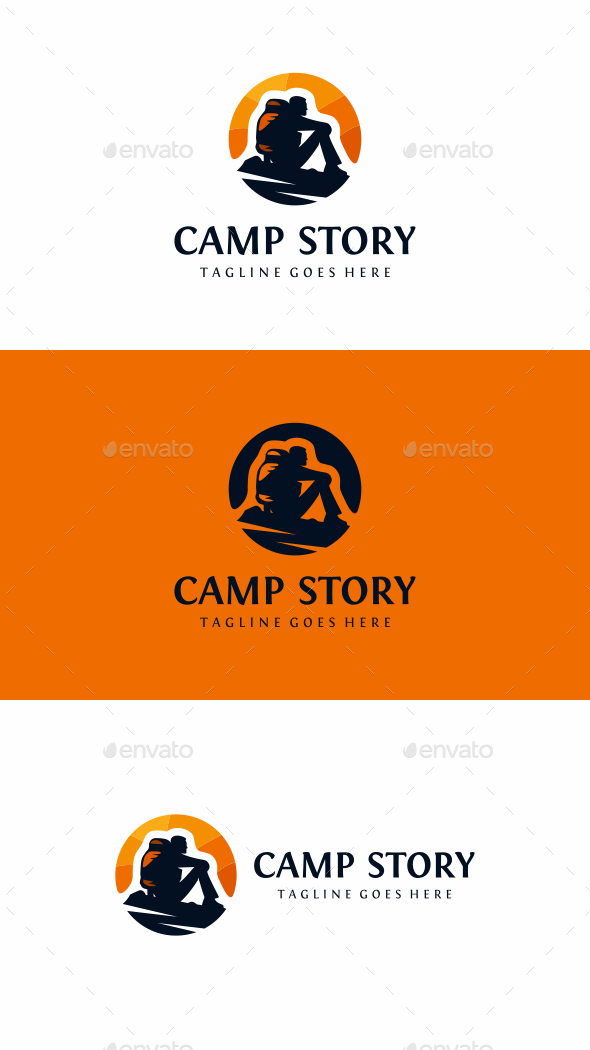 Camping - Humans Logo Templates