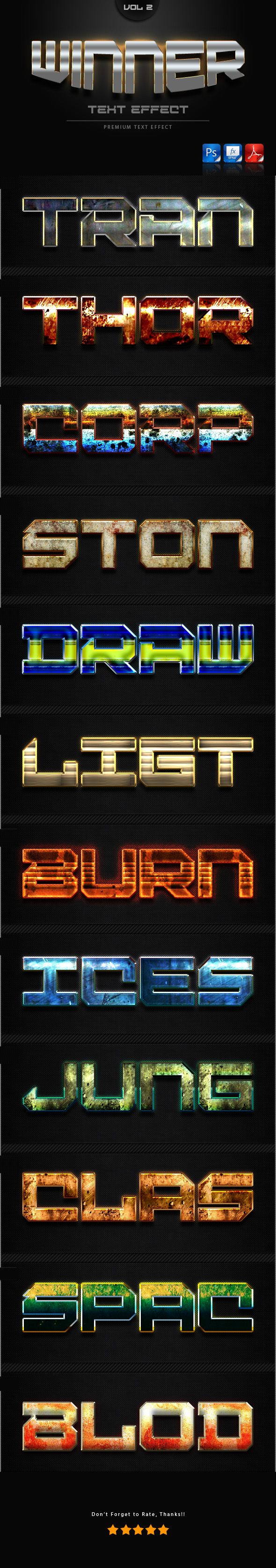 Winner Text Effect Styles Vol 2 - Text Effects Styles