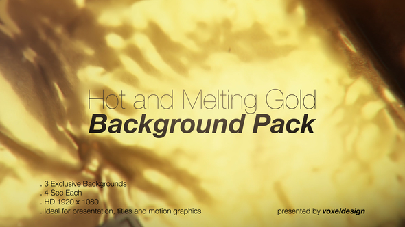 Hot and Melting Gold Backdrops - 3 Pack