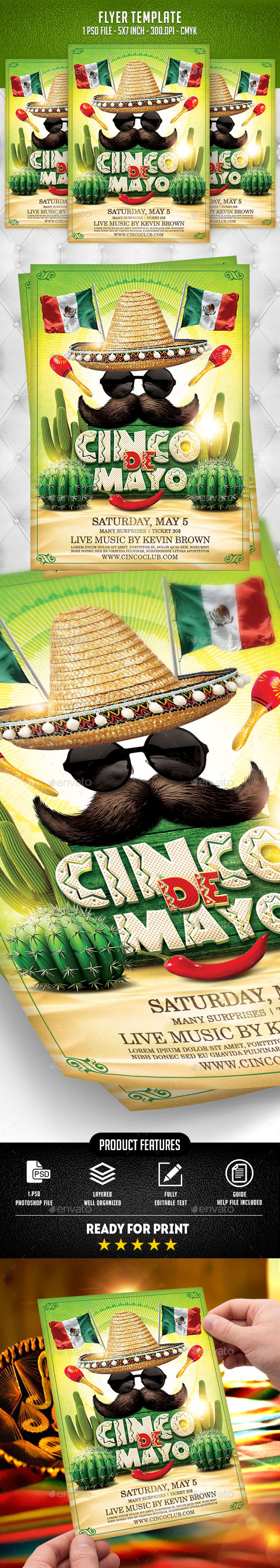 Cinco de Mayo Flyer Template - Flyers Print Templates
