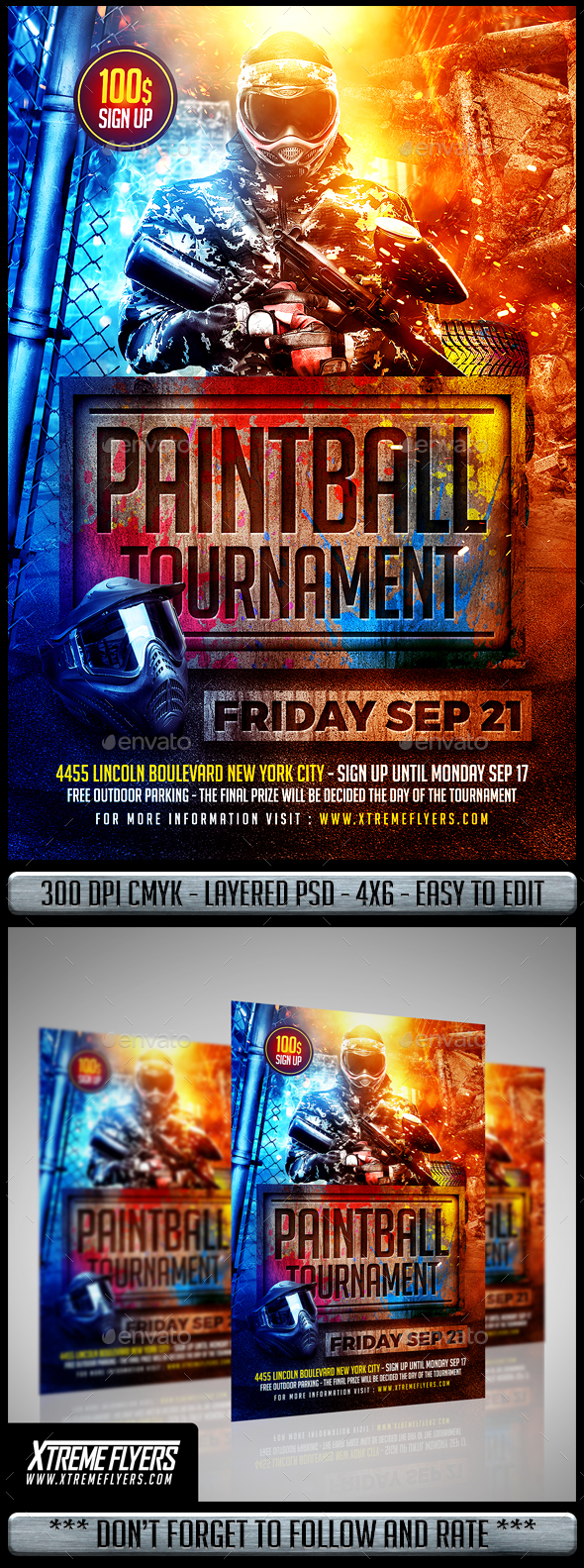 Paintball Flyer - Sports Events