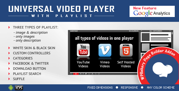 Universal Video Player - Addon for WPBakery Page Builder