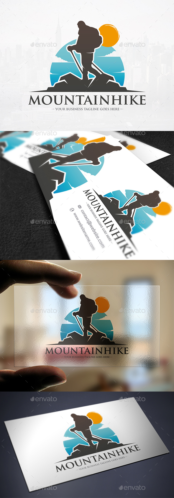 Mountain Walk Logo Design - Nature Logo Templates