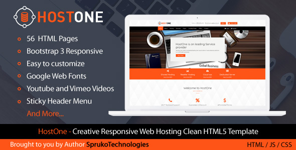 HostOne - Web Hosting HTML Creative Responsive Clean Template