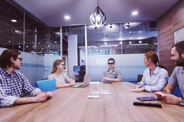 startup business team on meeting at modern office - Stock Photo - Images