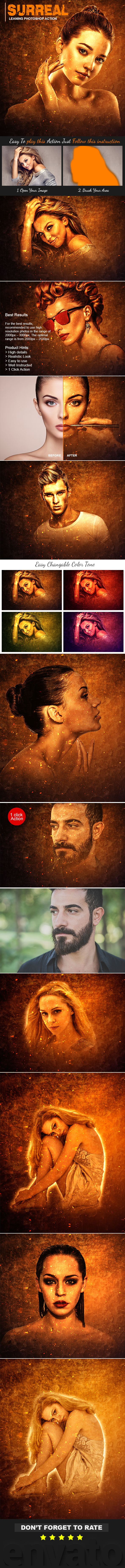 Surreal Leaning Photoshop Action - Photo Effects Actions