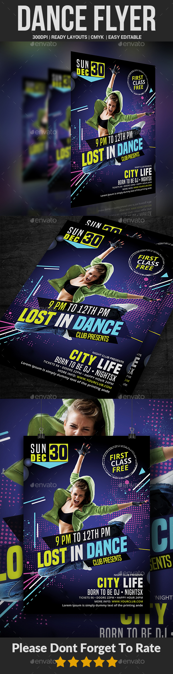 Dance Flyer - Clubs & Parties Events