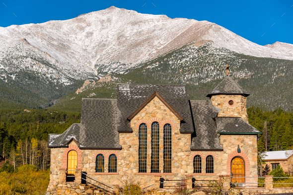 Chapel on the Rock near Estes Park in Colorado - Stock Photo - Images