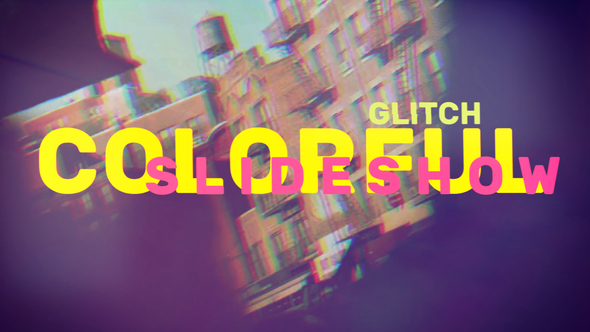 Colorful Glitch Slideshow - VideoHive 21719046