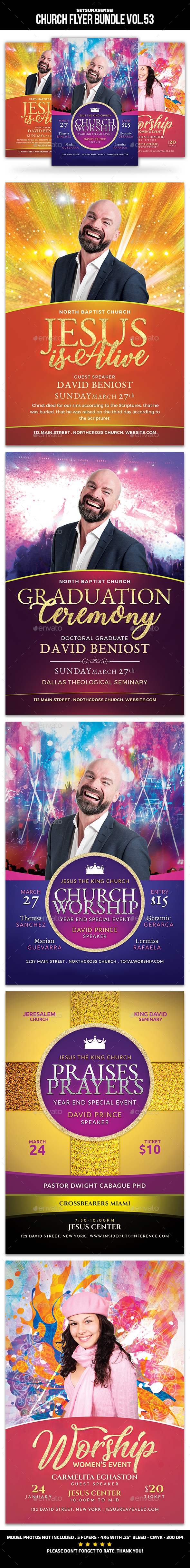 Church Flyer Bundle Vol. 53 - Church Flyers