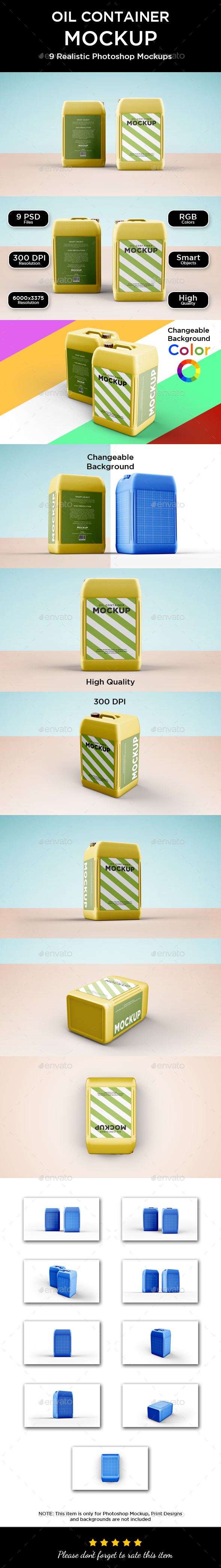 Oil Container Mockup - Packaging Product Mock-Ups