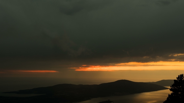 Evening View of the Bay in Montenegro