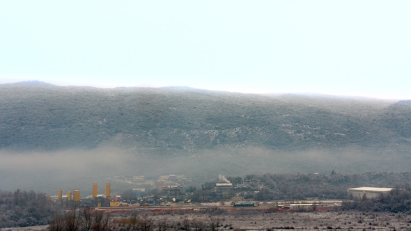 Industrial Area with Smoke