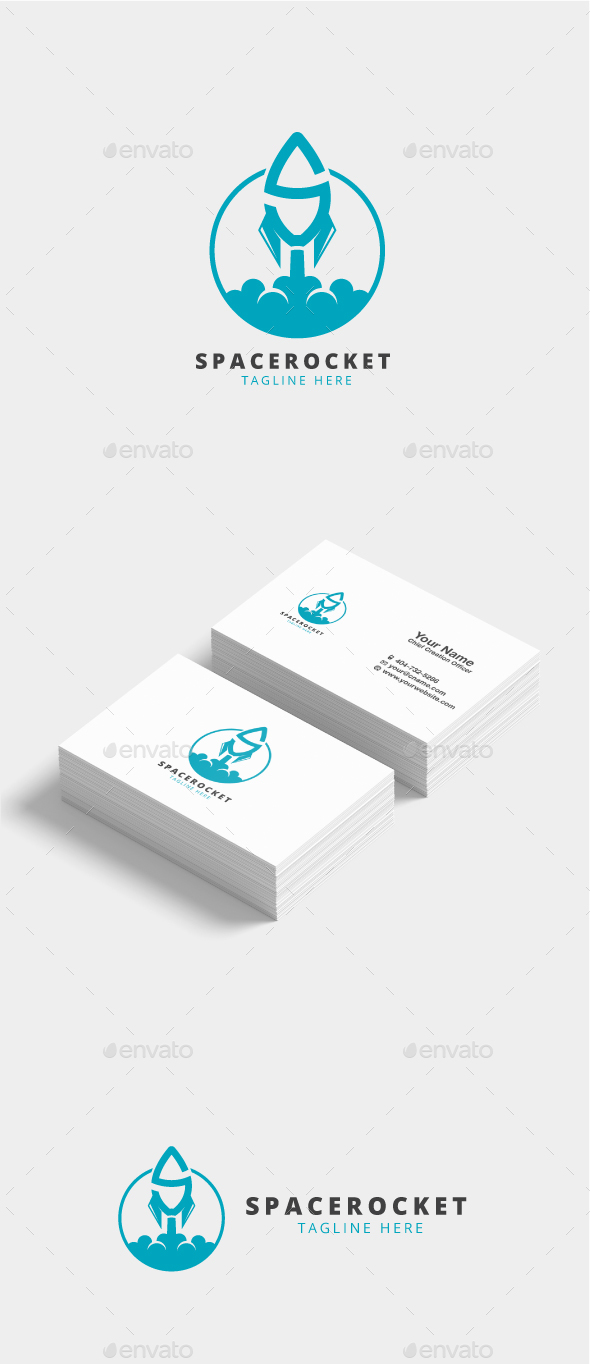 Spacerocket Rocket Letter S Logo - Objects Logo Templates