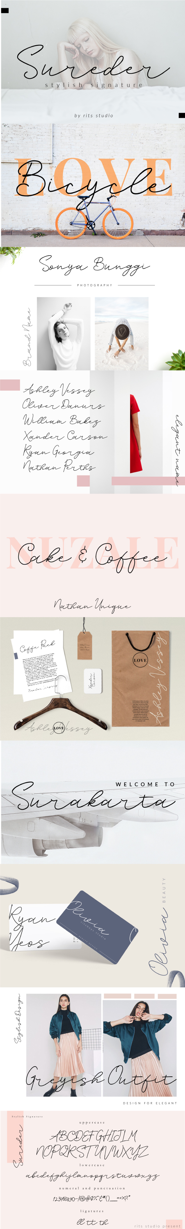 Sureder Stylish Script - Hand-writing Script
