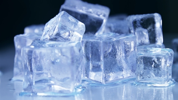 Ice Cubes for Drinks. Simulate Cold Ice Cubes