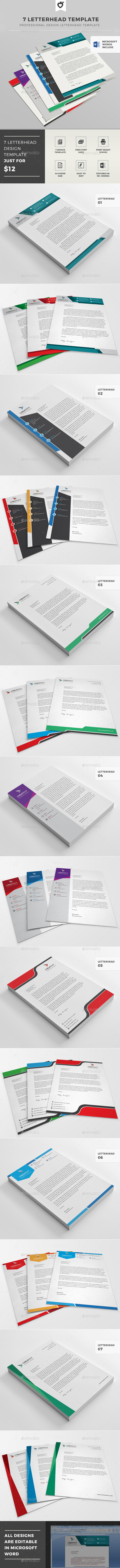 Letterhead Template - Stationery Print Templates