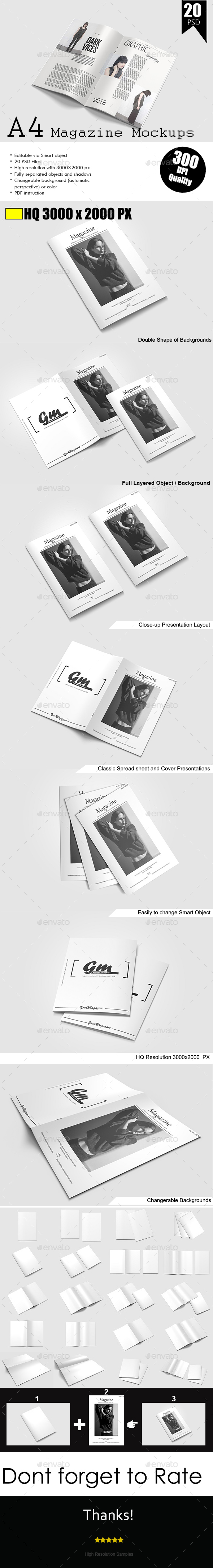 A4 Catalog / Magazine Mock-Up - Brochures Print