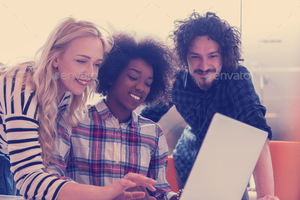 Multiethnic startup business team on meeting - Stock Photo - Images